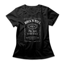 Camiseta Feminina Rock 'N' Roll Label Camiseta Feminina Rock 'N' Roll Label