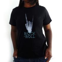 Camiseta Feminina Rock N' Roll Raio-X Preta - Hipsters