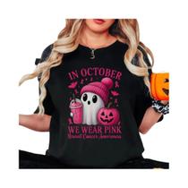 Camiseta Feminina Rosa Com Estampa De Assassinos De Filmes De Terror, Manga Curta, Gola Redonda, Camiseta Feminina Rosa Com Estampa De Assassinos De Filmes De Terror, Manga Curta, Gola Redonda,