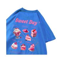 Camiseta Feminina Rosa com Estampa de Sorvete - Algodão Macio e Respirável