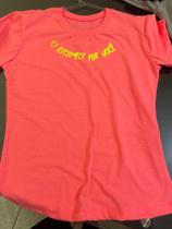 Camiseta feminina rosa com frase recomece por você tamanho único
