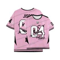 Camiseta Feminina Rosa E Preta Com Estampa De Cobra, Gola Redonda, Solta, Casual, Top De Verão, Camiseta Feminina Rosa E Preta Com Estampa De Cobra, Gola Redonda, Solta, Casual, Top De Verão,