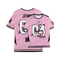 Camiseta Feminina Rosa E Preta Com Estampa De Cobra, Gola Redonda, Solta, Casual, Verão, Estilo