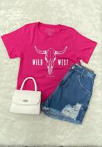 Camiseta Feminina Rosa Wild West