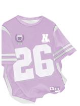 Camiseta feminina RoseSeek Color Block Number Graphic 9Y Mauve