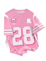 Camiseta feminina RoseSeek Color Block Number Graphic 9Y rosa