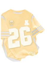 Camiseta feminina RoseSeek Color Block Number Graphic Yellow 11Y
