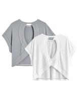 Camiseta feminina RoseSeek com costas abertas sem encosto e manga curta 6Y
