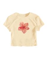 Camiseta feminina RoseSeek Letter Bow com estampa de manga curta 10Y