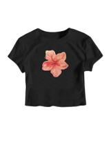 Camiseta feminina RoseSeek Letter Bow com estampa de manga curta 10Y