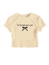Camiseta feminina RoseSeek Letter Bow com estampa de manga curta 13Y Camiseta feminina RoseSeek Letter Bow com estampa de manga curta 13Y