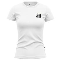 Camiseta Feminina Santos Oficial Baby Look Escudo Torcedor