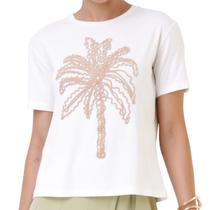 Camiseta Feminina Seiki Bordado Off White - 43135 Camiseta Feminina Seiki Bordado Off White - 43135