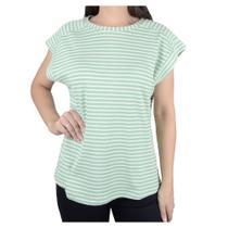 Camiseta Feminina Seiki Listrada Verde - 331854 Camiseta Feminina Seiki Listrada Verde - 331854