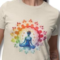 Camiseta Feminina Serenidade Interior Cor:AreiaTamanho:GG Camiseta Feminina Serenidade Interior Cor:AreiaTamanho:GG