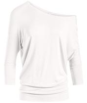Camiseta feminina Simlu, sem ombros, marfim, tamanho S