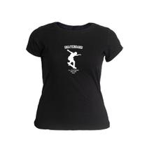 Camiseta Feminina Skate Capacete Confortável Dia a Dia