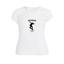 Camiseta Feminina Skate Capacete Confortável Dia a Dia