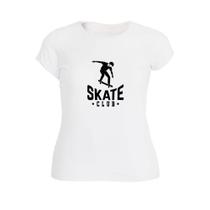 Camiseta Feminina Skate Capacete Dia a Dia Confortável