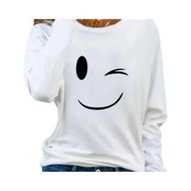 Camiseta Feminina Slim De Algodão De Manga Longa Branca Tops Finos Camisetas Femininas