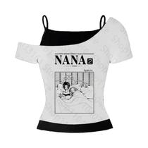 Camiseta Feminina Slim Fit Com Estampa Punk Anime, Estilo Harajuku, Chic Retro, Top De Subcultura Camiseta Feminina Slim Fit Com Estampa Punk Anime, Estilo Harajuku, Chic Retro, Top De Subcultura