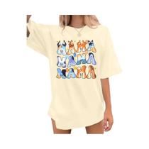 Camiseta Feminina Soltinha de Algodão - Estampa em Inglês - Manga Curta