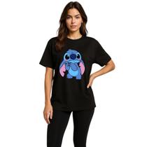 Camiseta Feminina Stitch Estampada Algodão Premium Novidade - Agil