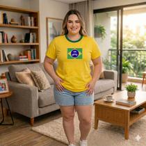 Camiseta Feminina T-shirt Brasil Copa 2026 Torcida Amarela cor:amarelotamanho:G Camiseta Feminina T-shirt Brasil Copa 2026 Torcida Amarela cor:amarelotamanho:G