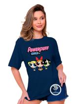 Camiseta Feminina T-Shirt Estampada Meninas Super Poderosas Camiseta 100% Algodão Malha 30.1