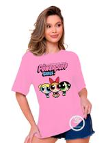Camiseta Feminina T-Shirt Estampada Meninas Super Poderosas Camiseta 100% Algodão Malha 30.1