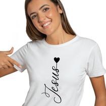 Camiseta Feminina - T Shirt - Estampadas Estilosas - Blusa - Fé - Jesus - Criatiiva Presentes