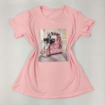 Camiseta Feminina T-Shirt Luxo Rosa Claro Bebê tamanho M Camiseta Feminina T-Shirt Luxo Rosa Claro Bebê tamanho M