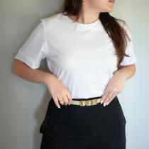 Camiseta Feminina T-shirt Malha Penteada Premium 100% Algodão