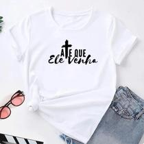 Camiseta Feminina T-Shirt Religiosa