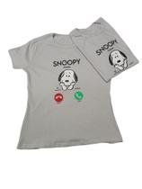 Camiseta Feminina T-Shirt Snoppy Mobile - 100% algodão