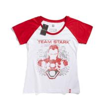 Camiseta feminina team stark - guerra civil