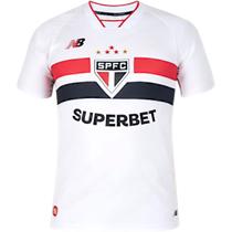 Camiseta Feminina Time Esportiva Torcedor Oficial São Paulo Manga Curta Home 2026 New Balance Wt831851 Camiseta Feminina Time Esportiva Torcedor Oficial São Paulo Manga Curta Home 2026 New Balance Wt831851