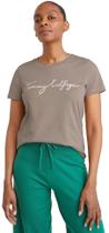 Camiseta feminina Tommy Hilfiger de ajuste regular com logotipo exclusivo