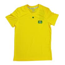 Camiseta Feminina Torcedor Brasil Kanxa Plus Size Tecido Poliester Amarelo 7598 Camiseta Feminina Torcedor Brasil Kanxa Plus Size Tecido Poliester Amarelo 7598