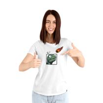 Camiseta Feminina TRex JoKenPô Cometa Tesoura Extinção Dino