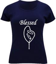 Camiseta Feminina Tshirt Básica Personalizada Blessed