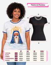 Camiseta Feminina Tshirt Casual Gola Redonda Nossa Senhora Camiseta Feminina Tshirt Casual Gola Redonda Nossa Senhora