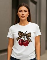 Camiseta Feminina Tshirt Cherry Sweet Cereja Blusinha Blusa