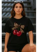 Camiseta Feminina Tshirt Cherry Sweet Cereja Blusinha Blusa