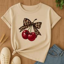 Camiseta Feminina Tshirt Cherry Sweet Cereja Blusinha Blusa