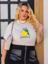 Camiseta Feminina Tshirt Muscle Tee e Gola Alta Várias Estampas 100% Algodão
