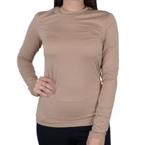 Camiseta Feminina Upman ML Térmica Marrom - 245RF