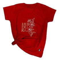Camiseta Feminina Vermelha Herdeira Camiseta Feminina Vermelha Herdeira