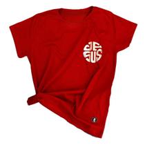 Camiseta Feminina Vermelha Jesus Camiseta Feminina Vermelha Jesus