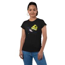 Camiseta Feminina Via Láctea Universo Preta